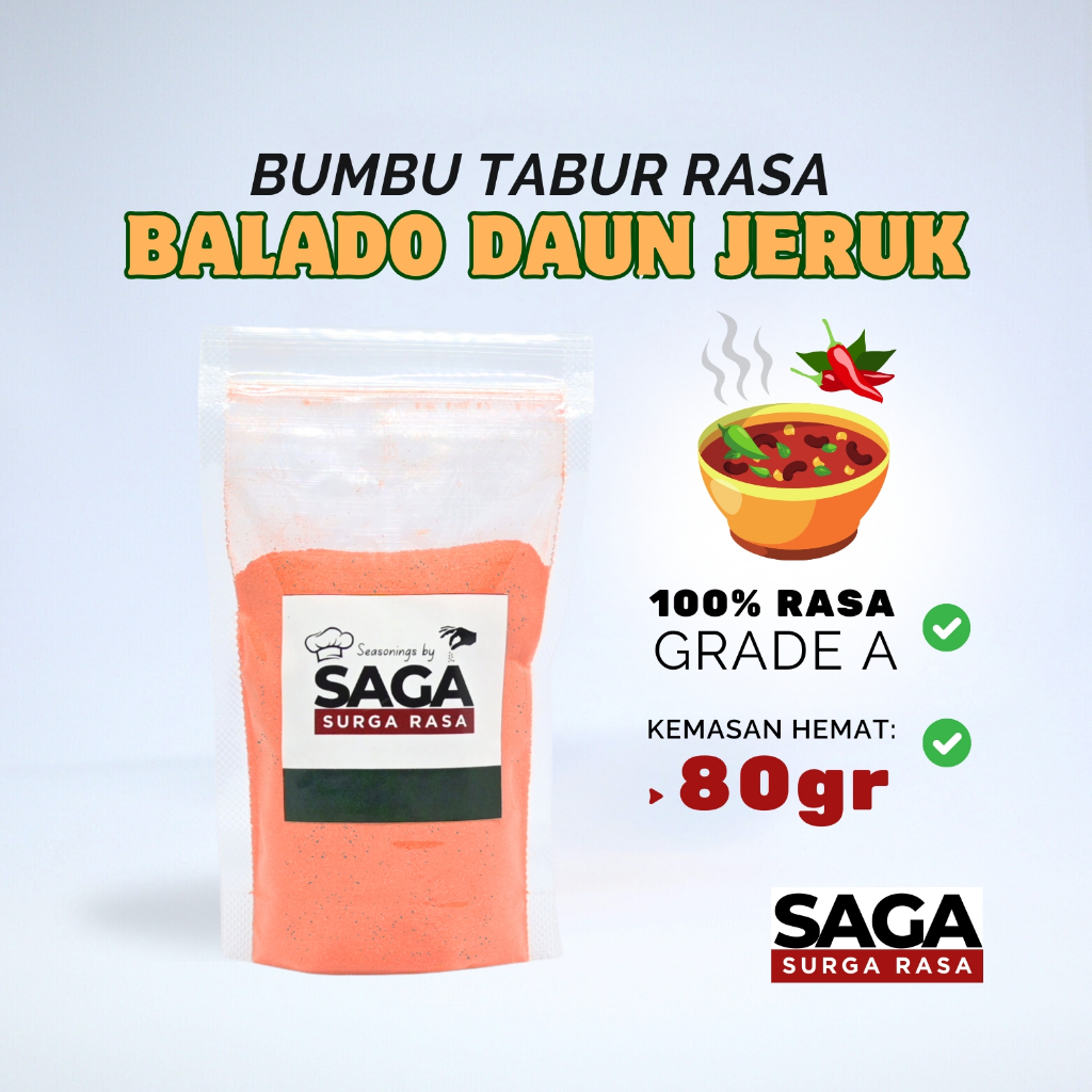 

SURGA RASA Bumbu Tabur Balado Daun Jeruk - Bumbu Tabur Rasa Pedas