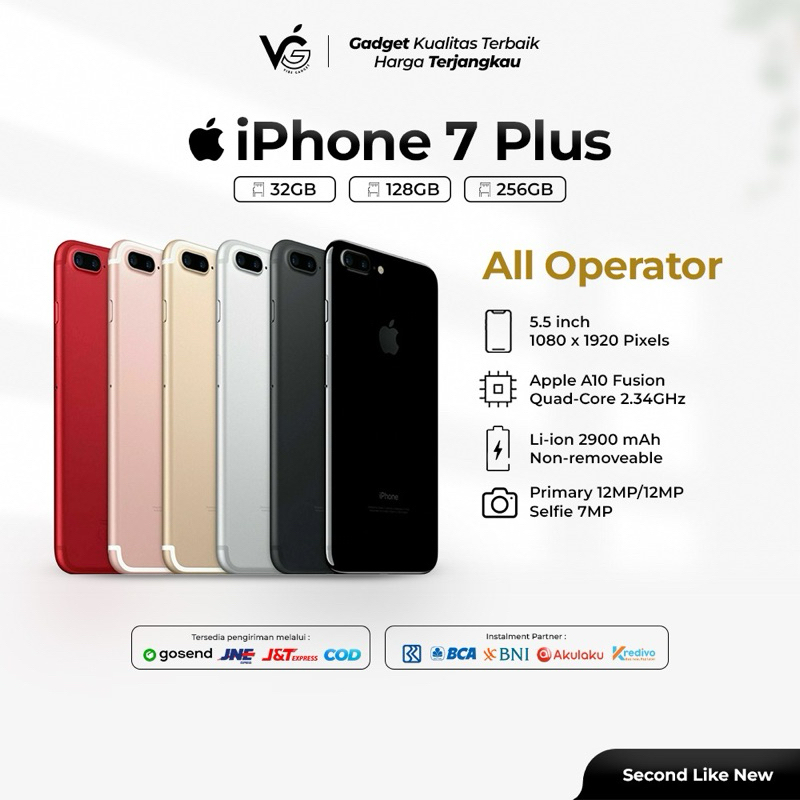 Second Phone 7 Plus 32gb 128gb Fullset No Minus