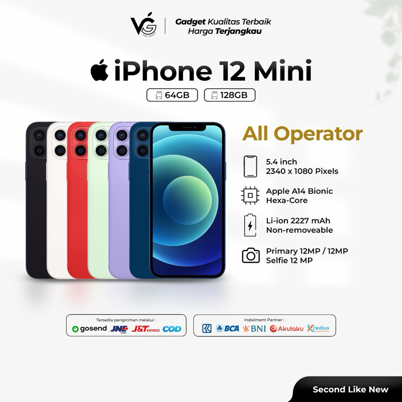 Second iPhone 12 Mini 64gb 128gb Fullset No Minus