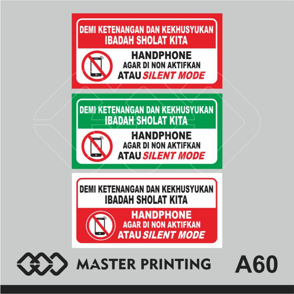 

A60 - Akrilik Matikan HP /Silent Ketika Saat Sholat, Acrylic Sign, Tahan Air, Termurah, Bisa Custom