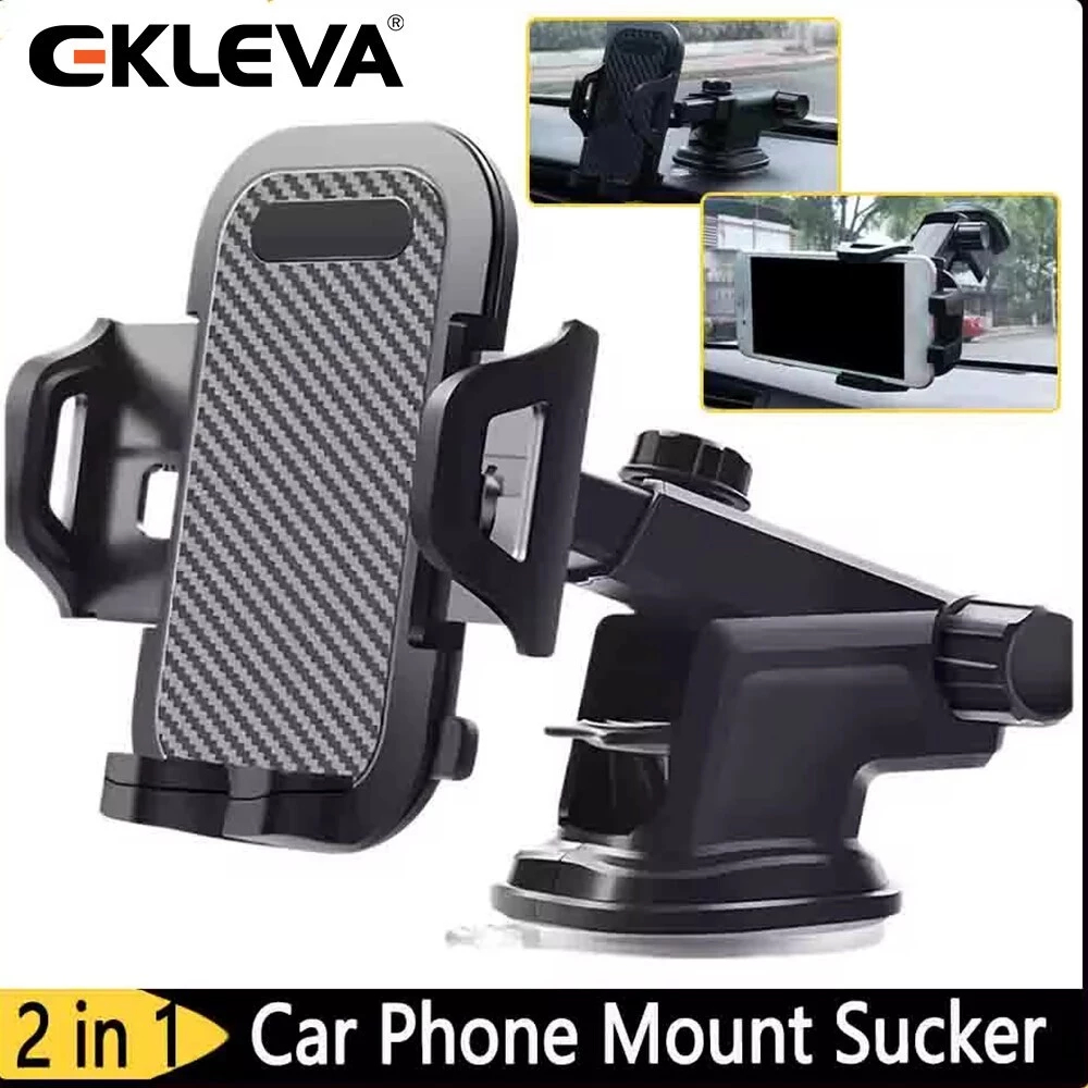 EKLEVA Dudukan Ponsel Kaca Depan Dasbor Mobil Dudukan Ponsel Teleskopik Universal dengan Cangkir