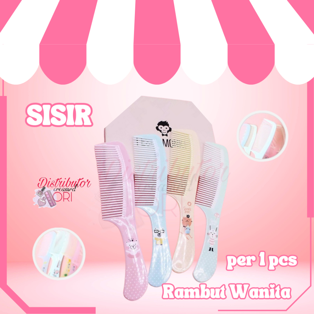 Sisir Rambut Wanita / sisir plastik per pcs