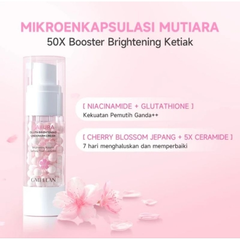 Gmeel@n Sakura Gluta Brightening Underarm Cream 30gr