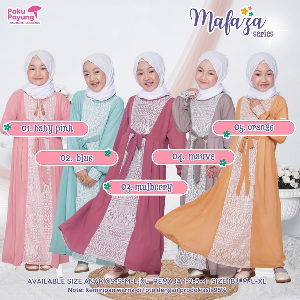 PAKU PAYUNG- GAMIS ANAK CERUTY- MAFAZA SERIES