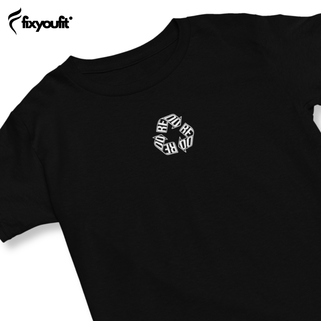 FIXYOUFIT Kaos Pria REDO RECYCLE - F105 | Kaos Distro Pria Unisex Cotton Combed 24s Streetwear Pdk