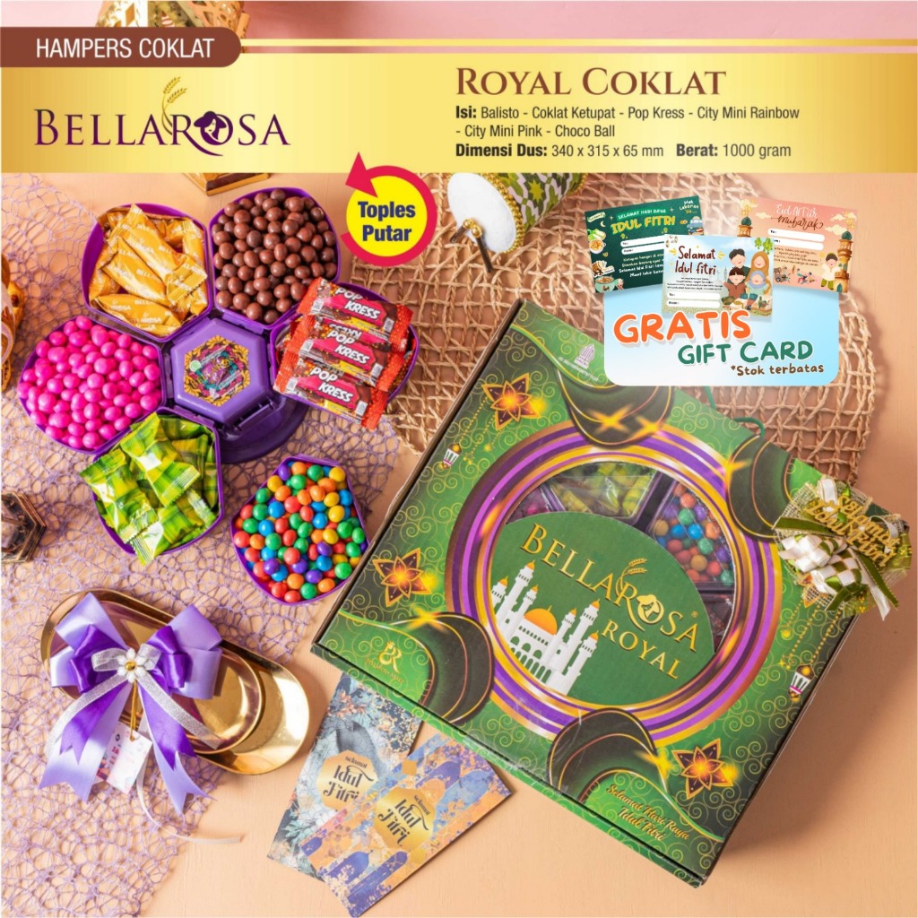 

BELLAROSA KUE LEBARAN PAKET ROYAL COKLAT HADIAH HAMPERS IDUL FITRI 2025