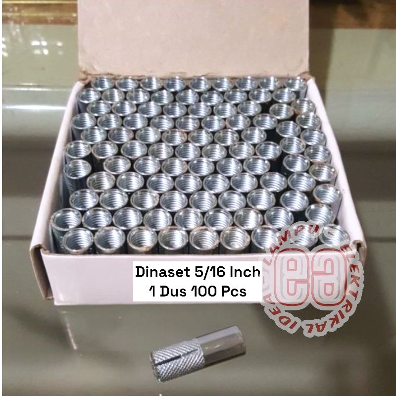 DINASET 5|16" DYNASET DROP IN ANCHOR 5/16  - PER DUS ISI 100 PCS BAGUS BERKWALITAS