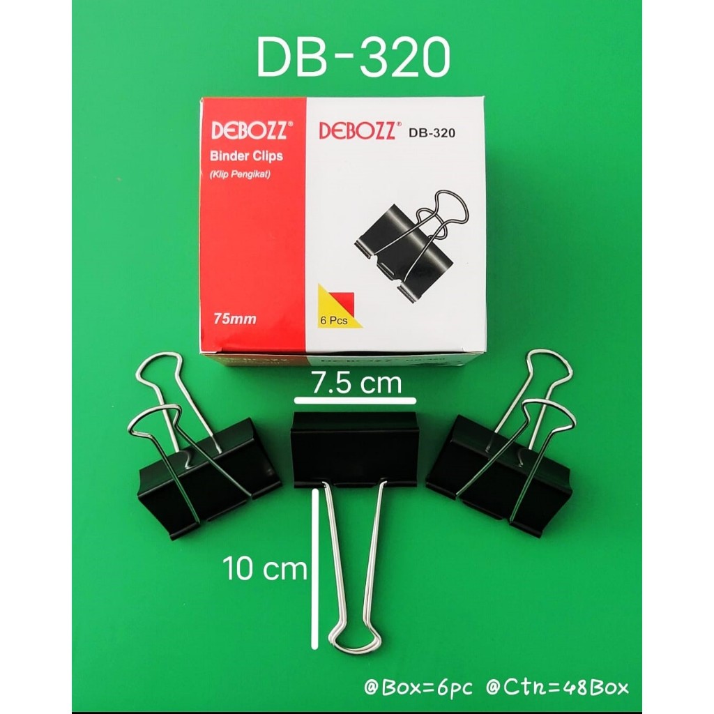 

[1 Pcs] Binder Clip Debozz 320 / Binder Klip besar/ Penjepit Kertas Debozz 320