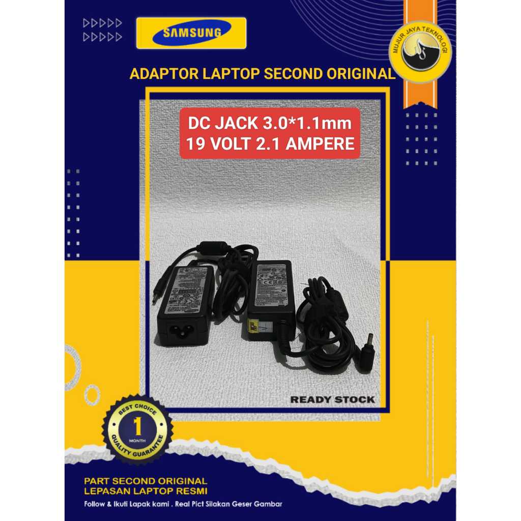 Adaptor Charger Laptop Samsung  Ultrabook NP535 NP535U3C NP535U3X NP535U3B Original  Second (OBM)