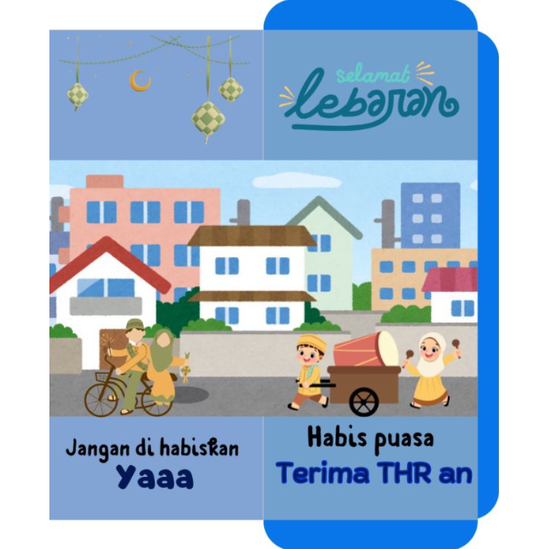 

Amplop lebaran panjang tema Muslimah