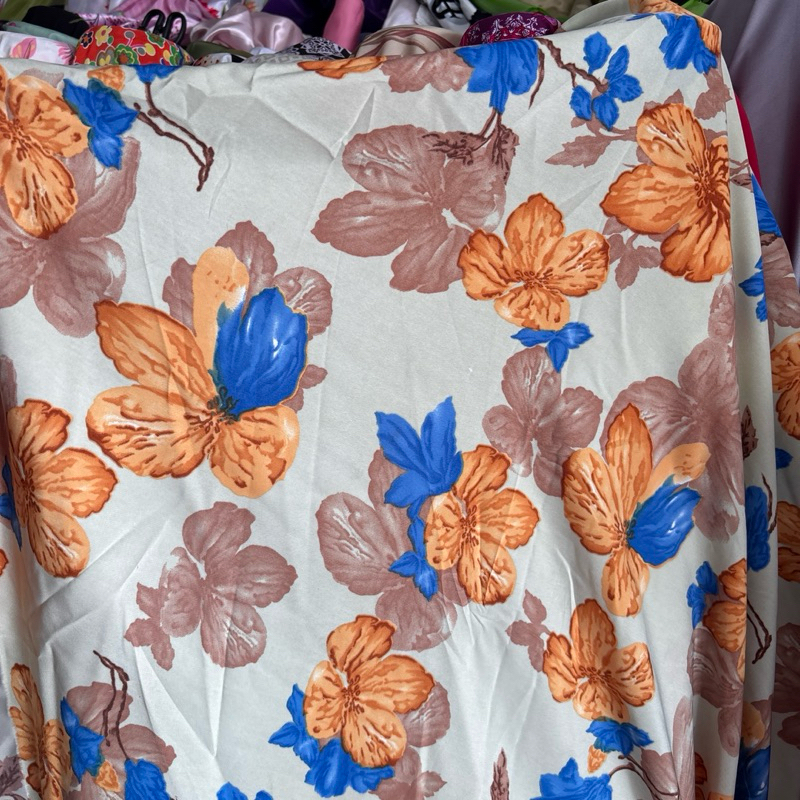 Kain Wolfis Premium Motif - kain Wolfis motif bunga - kain bahan wolfis premium - kain bahan wolpeac