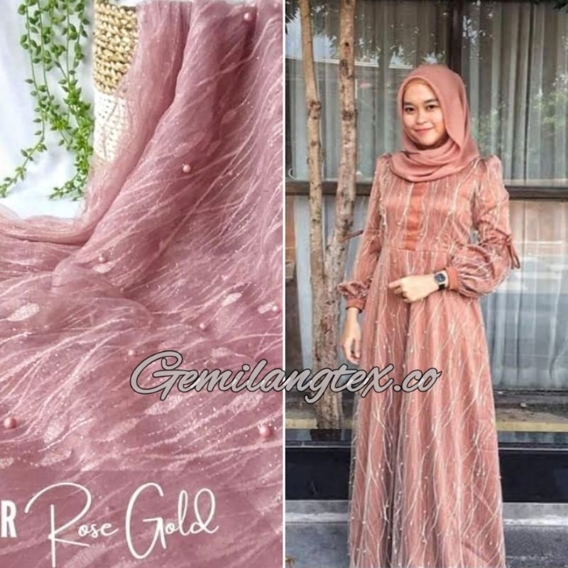 Kain Tile Akar Mutiara Gliter / Tile Tulle akar nobita / Bahan Tile Lulu premium / Tile akar murah /