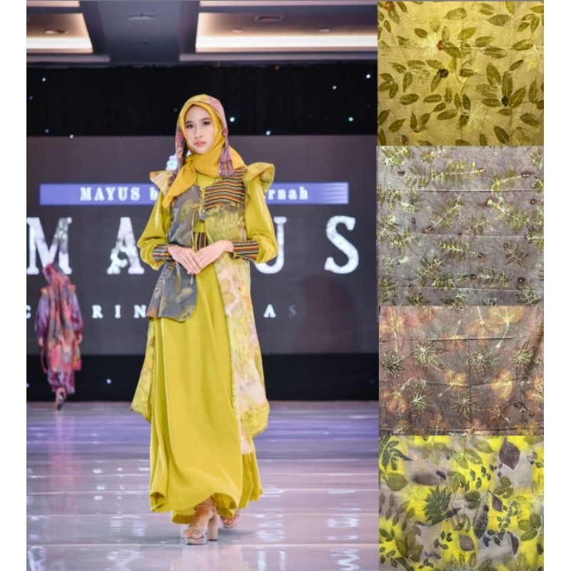 Kain ECOPRINT Premium Fashionable | Bahan Alami Natural | Pewarna Alam