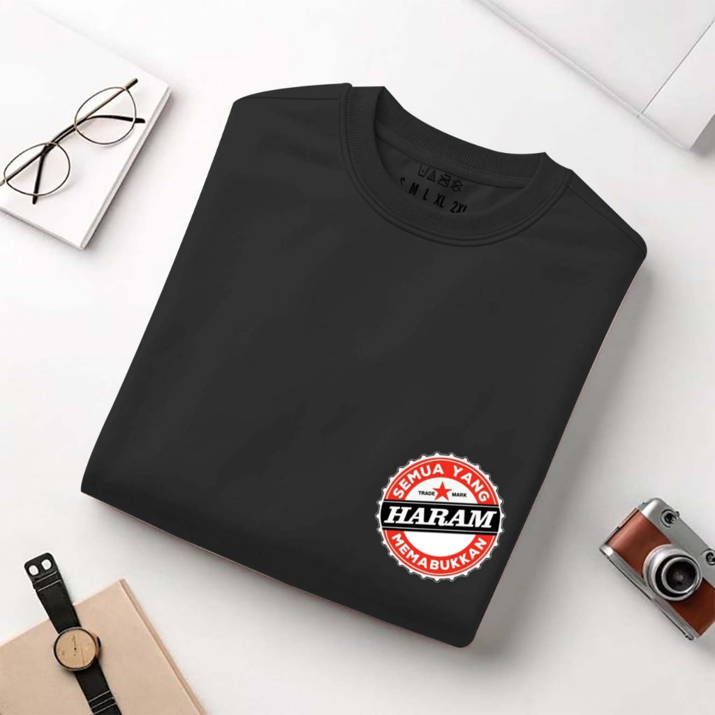 Kaos Distro Pria Terbaru dan Terlaris Semua Yang Haram Dada Baju Cowo Cewe Lengan Pendek Baju Atasan