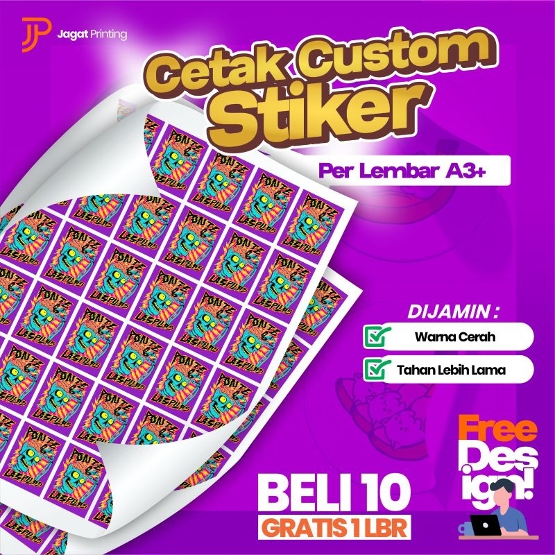 

Cetak Stiker Custom A3+ FREE LAMINASI | Cetak & Cutting Mirror/Cromo, Vynil