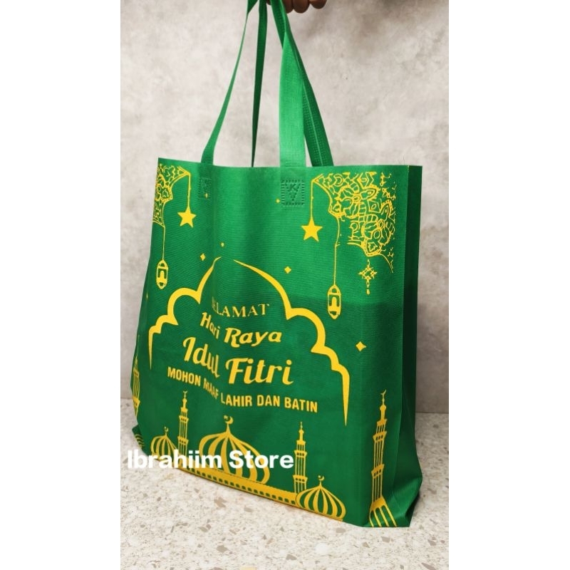 (Isi 12Pcs / Jumbo) Goodie Bag Lebaran Jumbo Tas Parsel Lebaran Idul Fitri Jumbo Tebal Ukuran