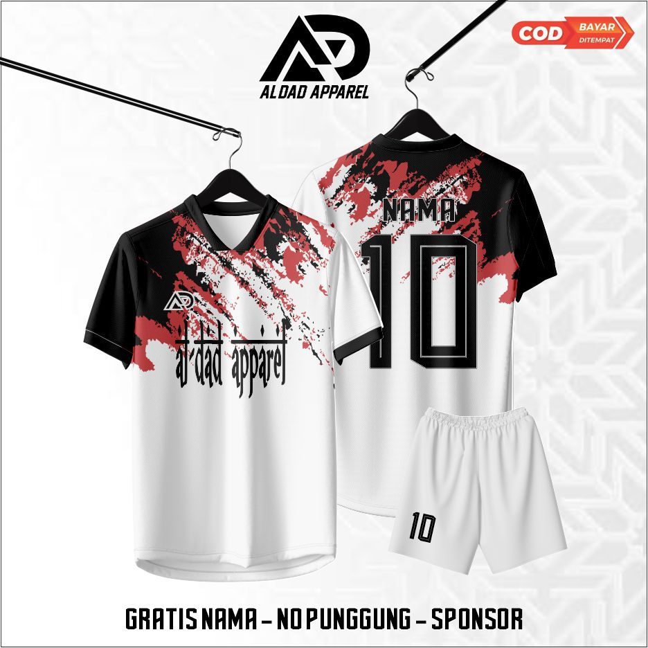 Jersey Futsal printing jersey bola kaos bola baju futsal printing gratis nama nomor pungung, Bisa sa