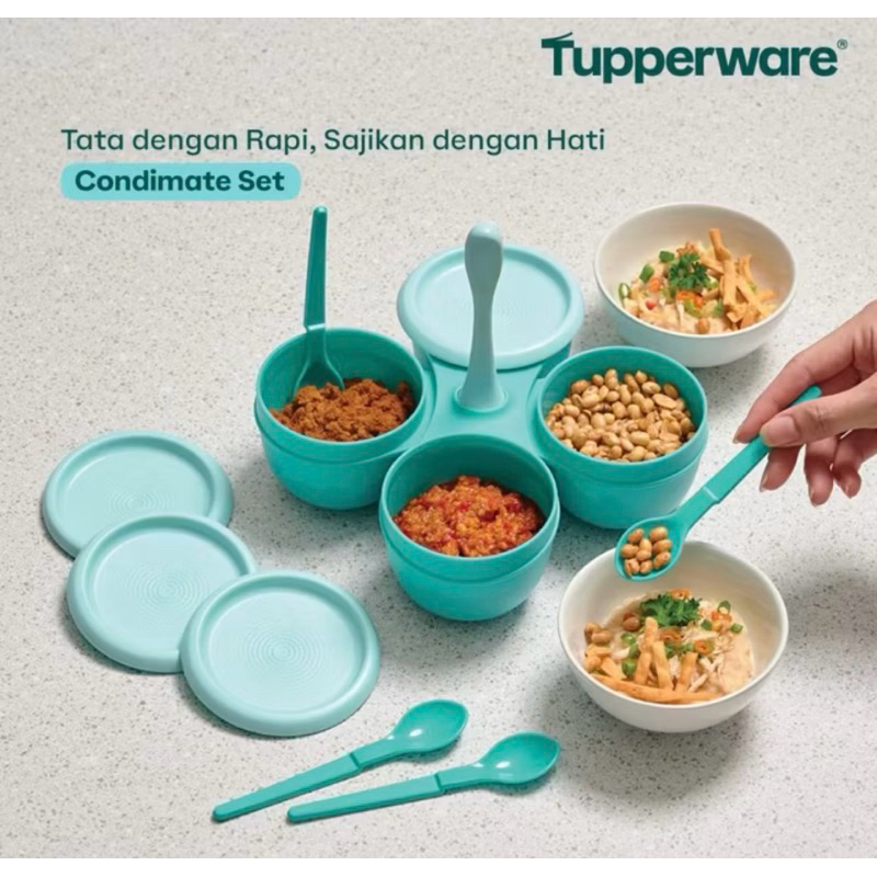 Condimate Set (Tempat sambel / Bumbu) Tupperware