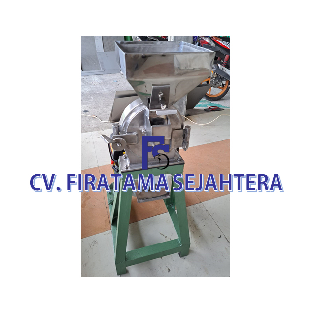 Mesin Penepung Gula Semut Disk mill DSS 15 Stainless Steel Giling Tepung Sagu + Mesin Bensin (5,5 HP