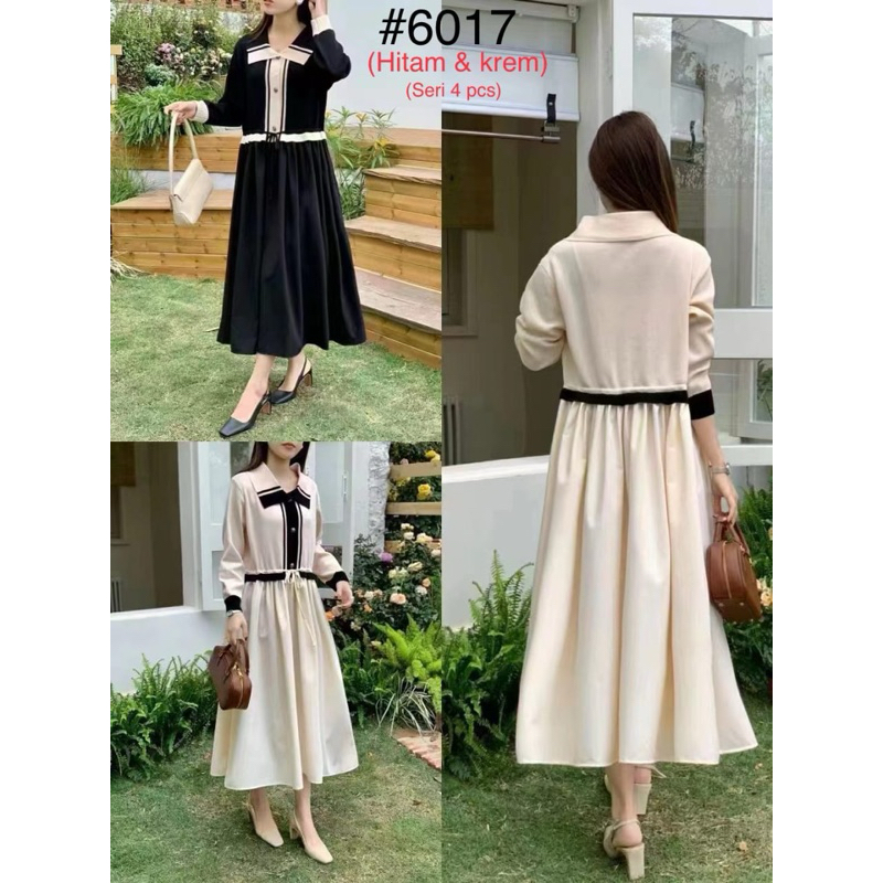 Miduoduo Dress Wanita Vintage Style Korea