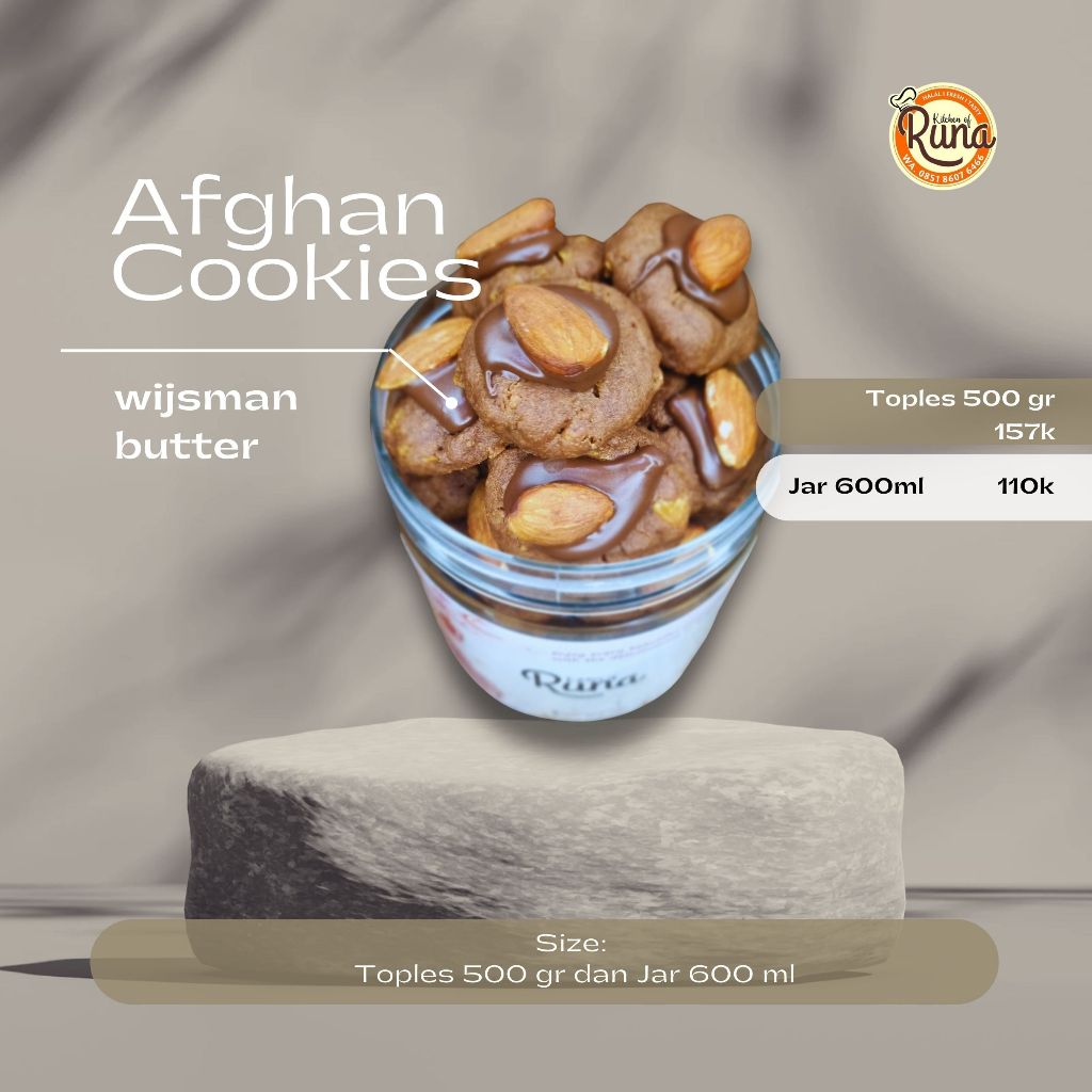 

Afghan Cookies Wijsman Butter Toples 500gram dan Jar 600ml