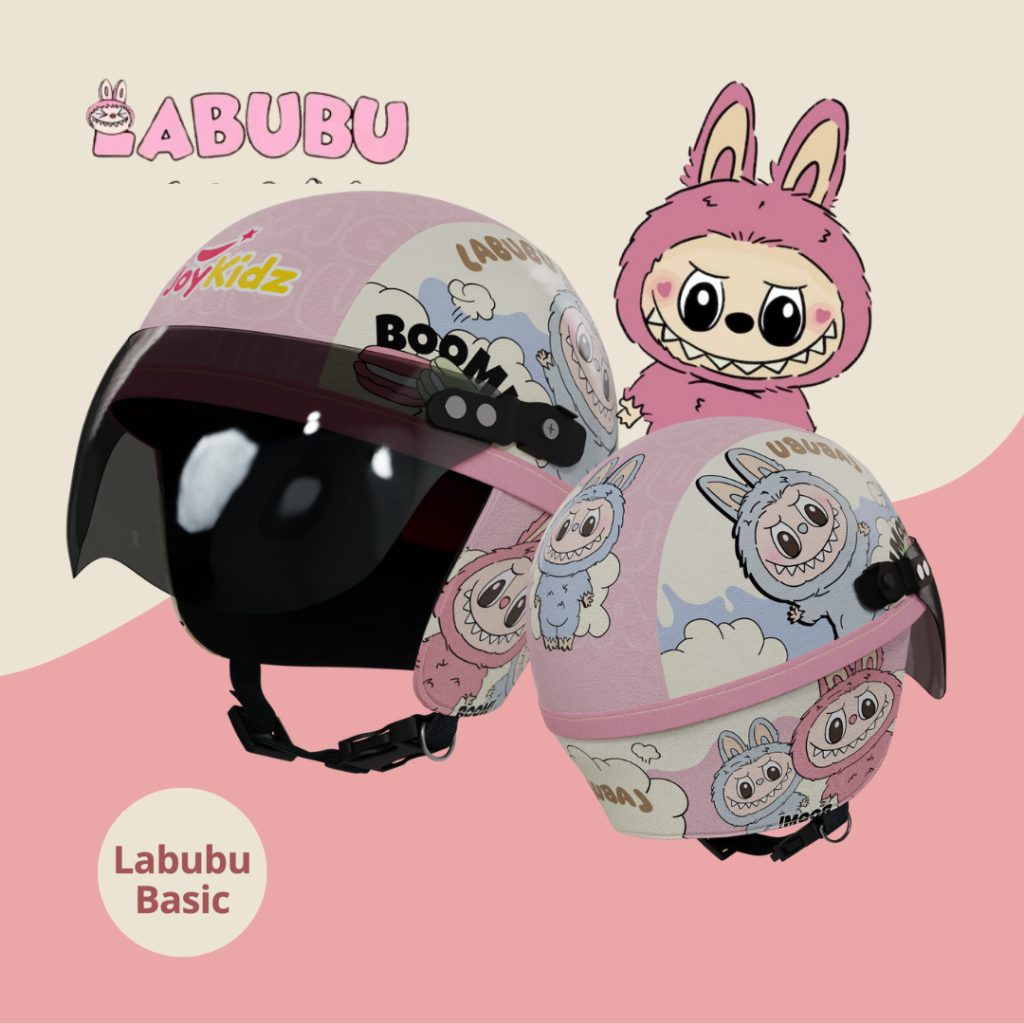 Helm Retro Chips Anak Karakter Usia 1-5 Tahun Custom Nama Packing Kardus Lebih Aman