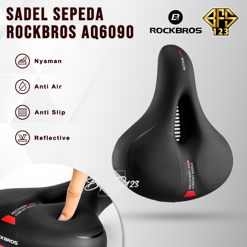 ROCKBROS AQ6090 Sadel Sepeda Empuk With Reflektive Light Original Jok Sepeda MTB Sadel Sepeda MTB