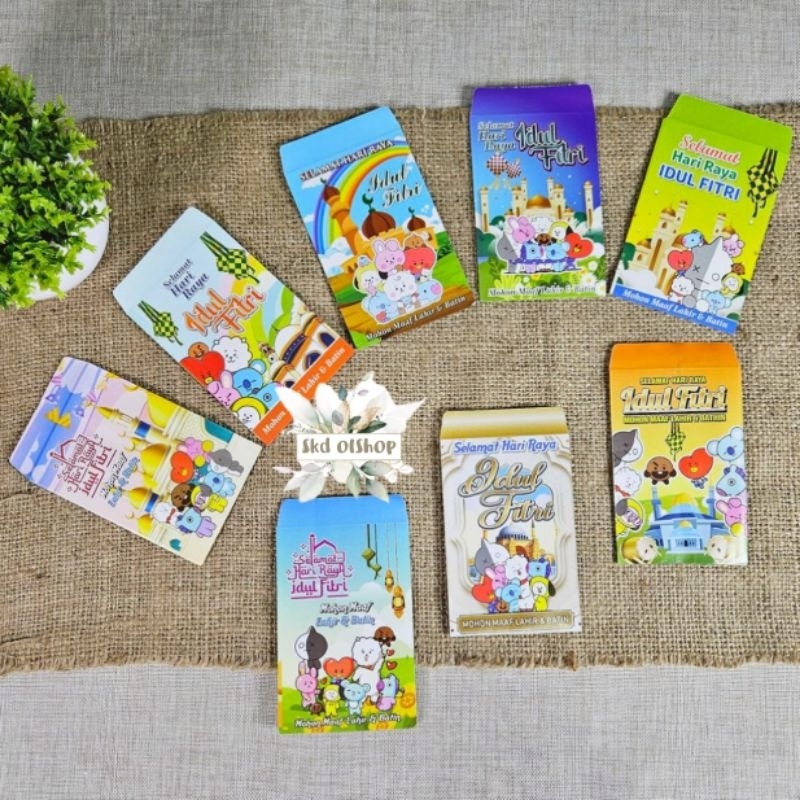 

Amplop lebaran ampau lebaran bt21 bts 2 isi 10 lembar uluran medium