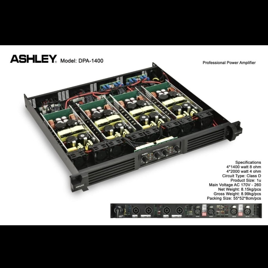 POWER AMPLI ASHLEY DPA 1400 / POWER AMPLI ASHLEY DPA1400