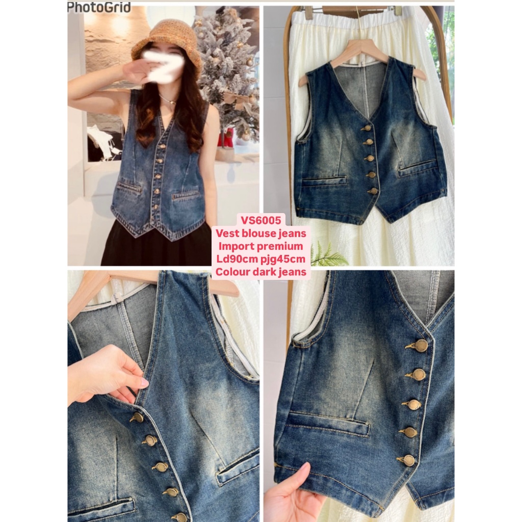 BOO - VS6005 VEST BLOUSE JEANS IMPORT