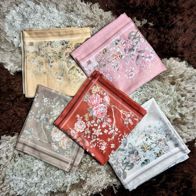 RvScarf Hijab Voal Premium Segiemapt Motif Bunga