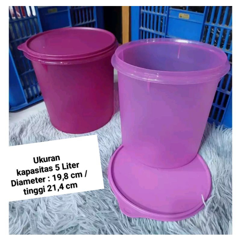 Toples kerupuk crispy canister tupperware 5 liter  eceran 1 pcs
