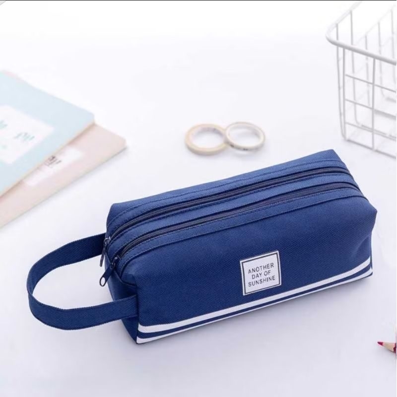 

Murah Haja Tas pensil Stationery dual Zippers