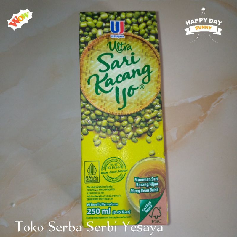 

Ultra Sari Kacang Ijo Minuman Sari Kacang Hijau Mung Bean Drink (250 ml)