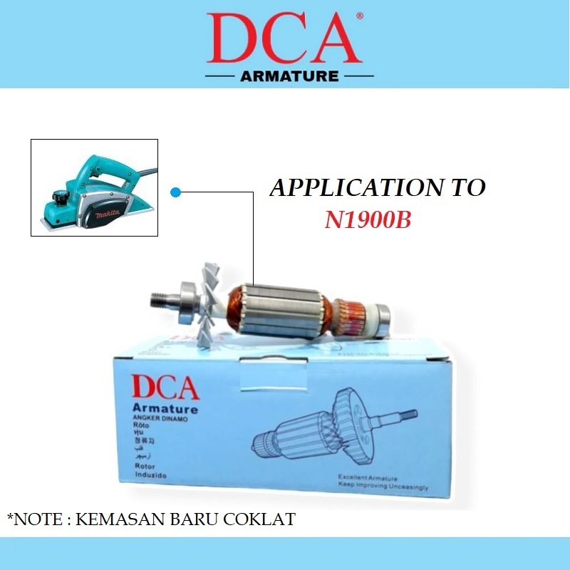 DCA Armature N1900B Armature Bearing Mesin Serut Ketam Planner Makita / Angker Planner Makita N 1900