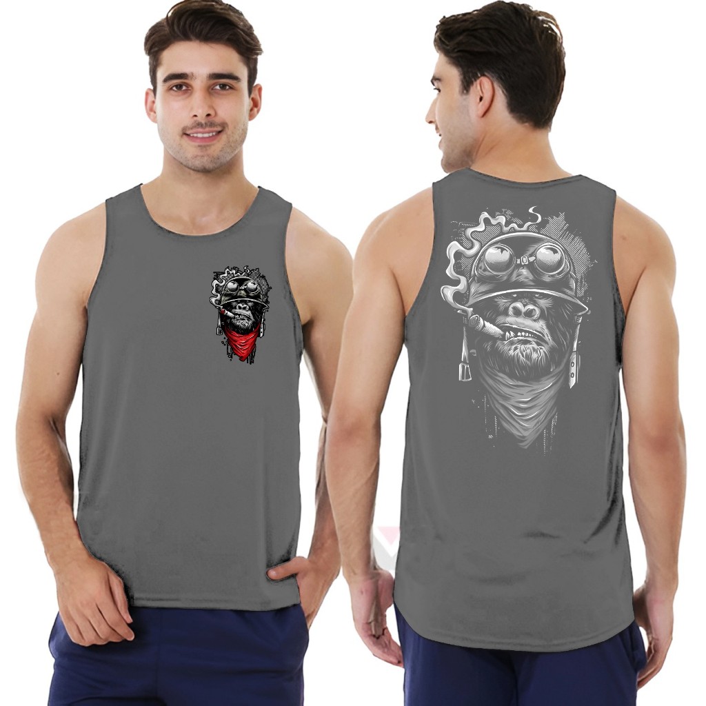 Singlet Distro Pria Keren / Kaos Distro Pria Singlet Keren sablon Gorila  / Baju Singlet Distro / Ka