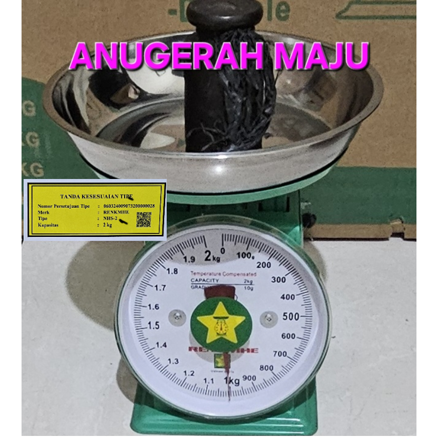 Timbangan Duduk Jarum 2 Kg Vietnam Qlty/Timbangan Manual RENKMHE 2 Kg