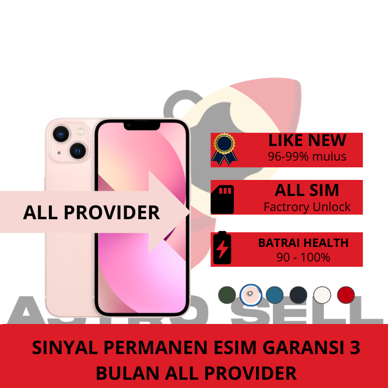 iPhone 13 128GB 256GB Second Like New Factory Unlock SINYAL PERMANEN Mulus