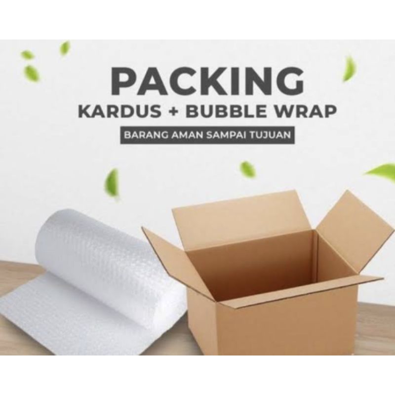 

Kardus plus bubble wrap tambahan extra packing