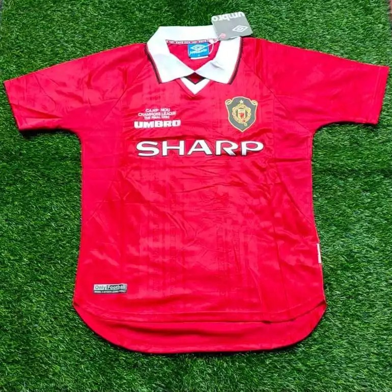 JERSEY RETRO VINTAGE MU HOME FINAL CAMP NOU 1999 GRADE AAA CLASSIC