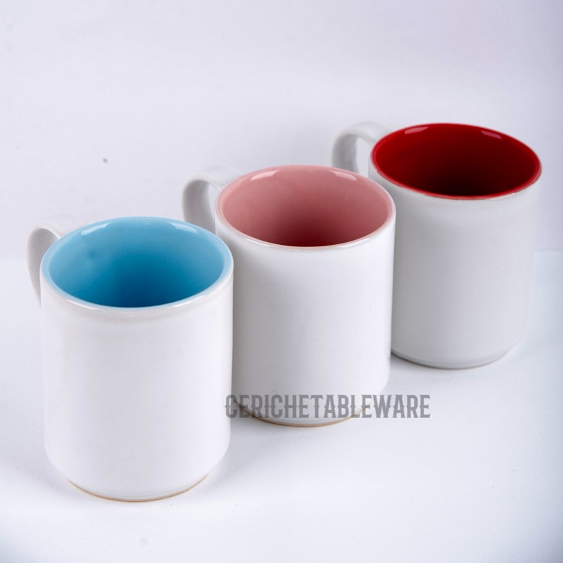 Ceriche Khai Mug Ceramic / Mug Putih / Mug Kopi / Cangkir Kopi / Gelas Sablon / Gelas Souvenir Keram