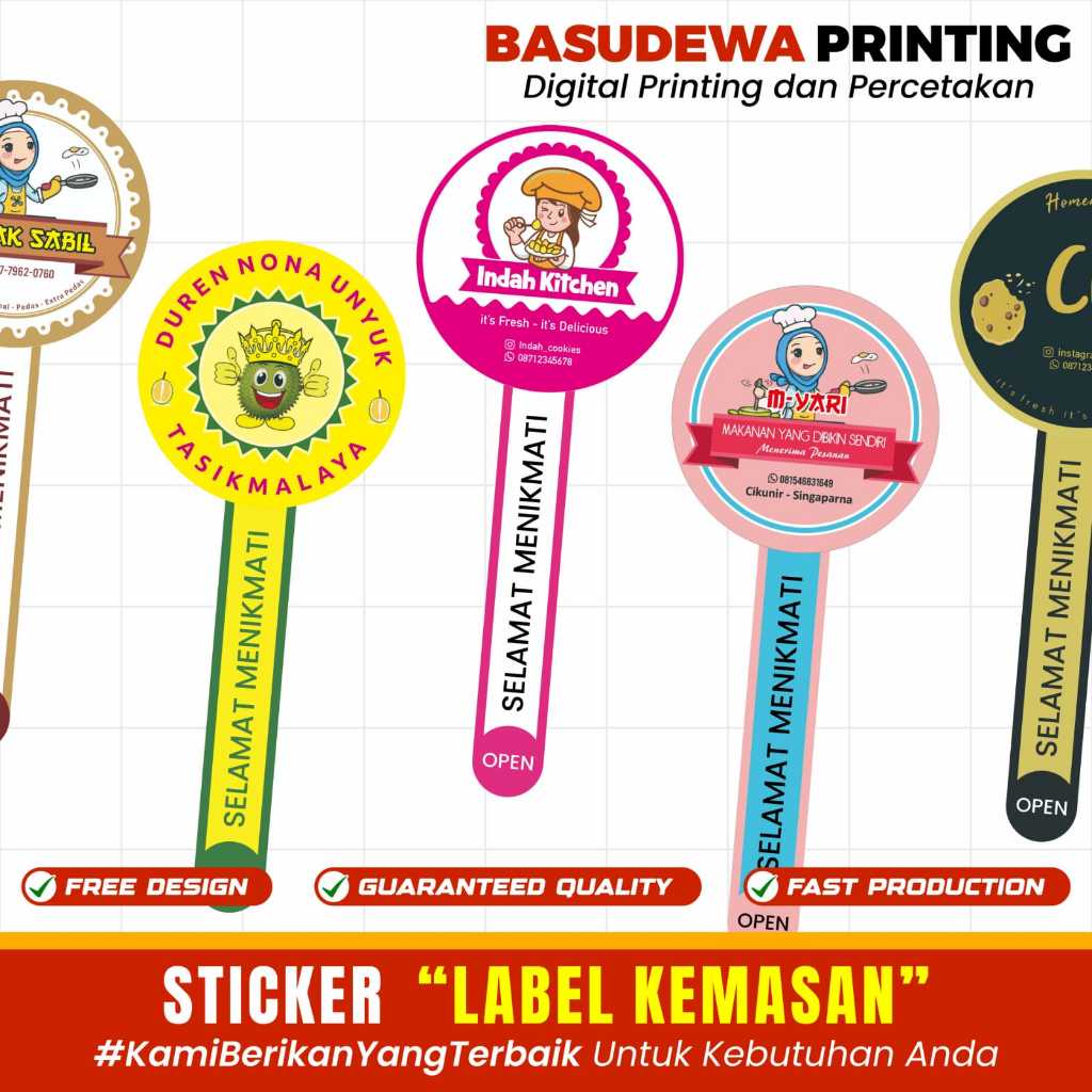 

Stiker Segel Nama Tokomu / Stiker Segel Custom / Stiker Custom Makanan / Stiker Label / Sticker Label