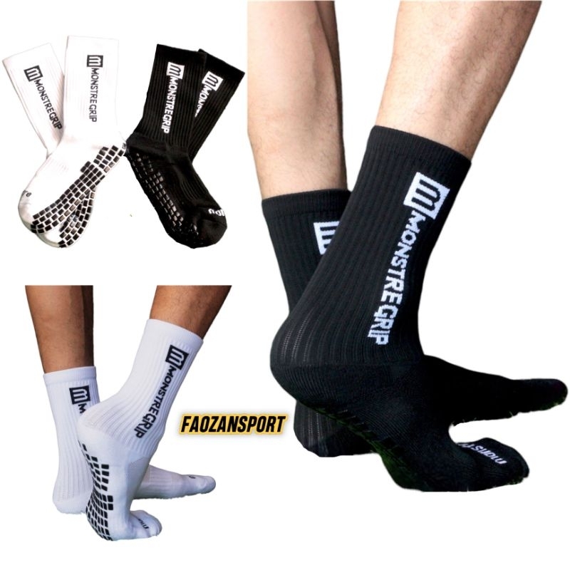 monstre grip socks Pro kaos kaki monstre grip pro kaos kaki antislip pendek sebetis futsal sepakbola