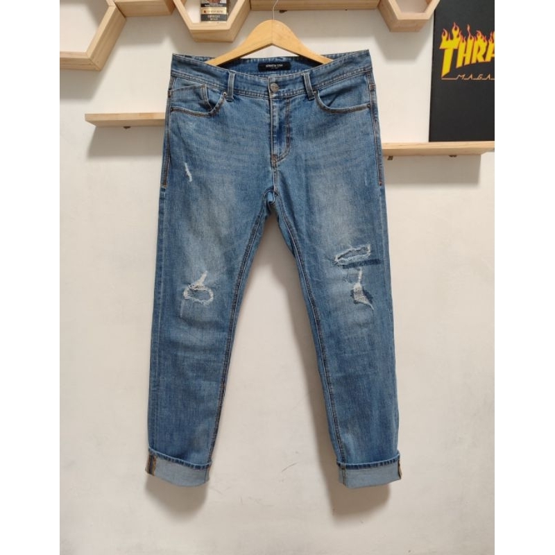 CELANA JEANS RIPED KENNETH COLE SLIM FIT