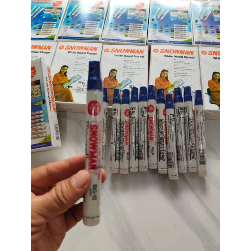 

SPIDOL SNOWMAN BOARDMARKER / PAPAN TULIS BG-12 perBOX isi 12 Pcs (BIRU)