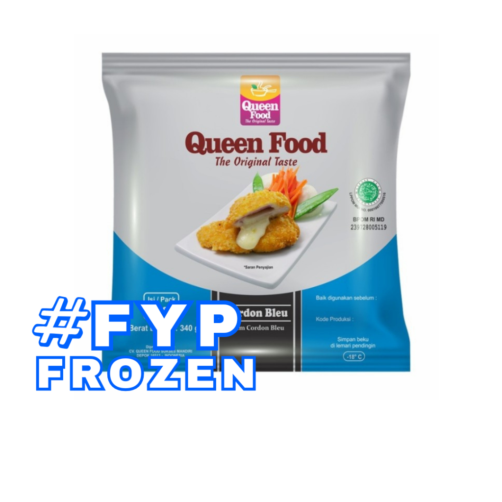 

QUEEN FOOD CORDON BLEU 340GR ISI 3 / FROZEN FOOD