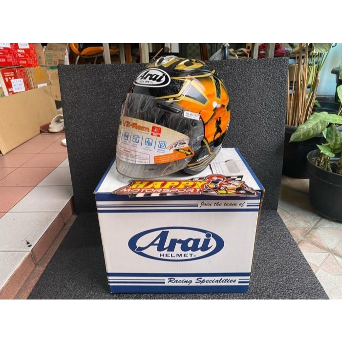 HELM HALF FACE ARAI VZ RAM PEDROSA SPIRIT GOLD