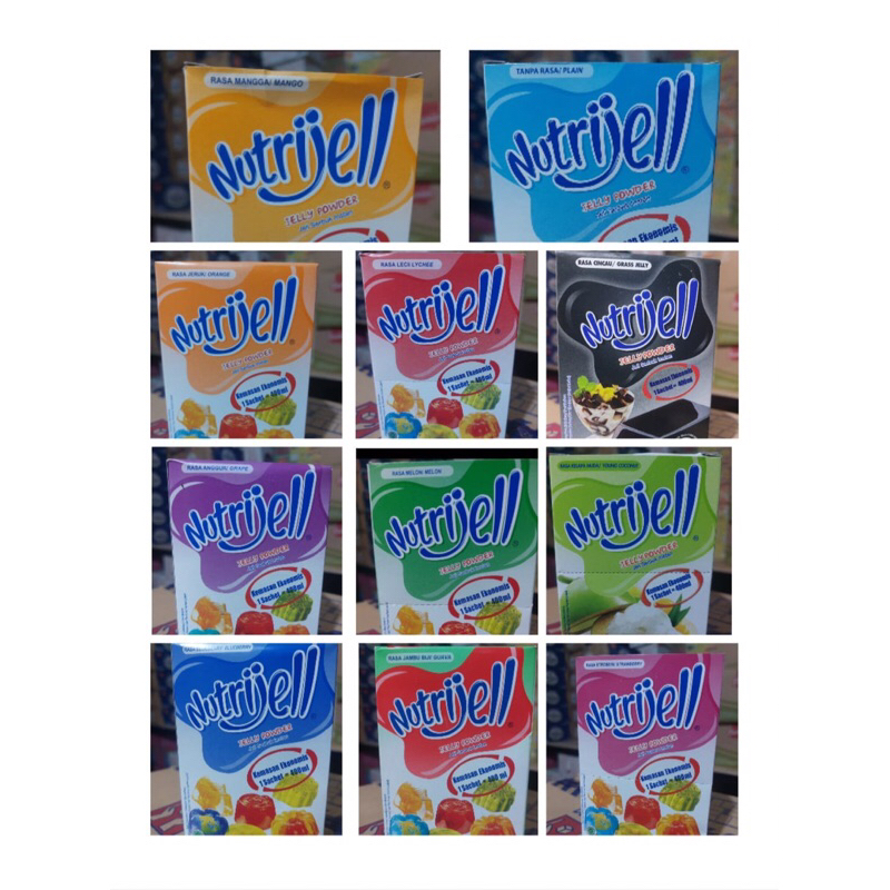 

ADY78 Nutrijell Ekonomis untuk 400ml air kemasan 1 BOX isi 12 sachet x 10 gram cokelat plain mangga