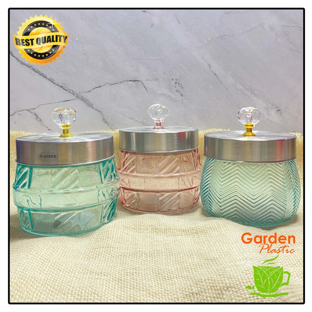 TOPLES KACA BULAT 500 ML FUJINEX FX893 / FX853 BIRU / MERAH