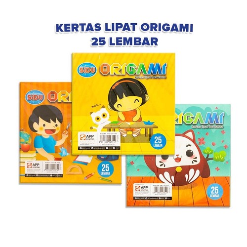 

kertas lipat warna isi 25 lembar SIDU - kertas origami 12 x 12 cm isi 25 lembar - warna 1 sisi